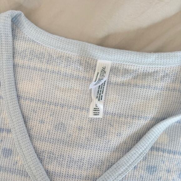 Women's Waffle Long Sleeve
Pajama Set - Wild Fable Blue Bunny L Christmas - Picture 8 of 10